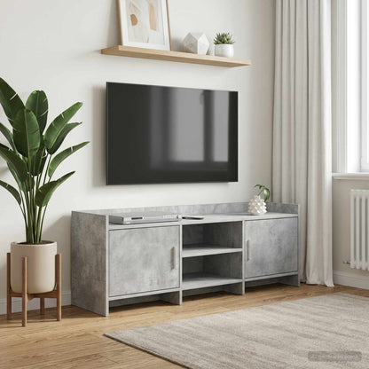 vidaXL TV Cabinet 130 x 33 x 47 cm Concrete Grey Engineered Wood