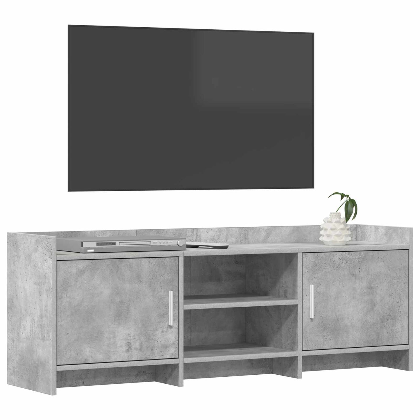 vidaXL TV Cabinet 130 x 33 x 47 cm Concrete Grey Engineered Wood