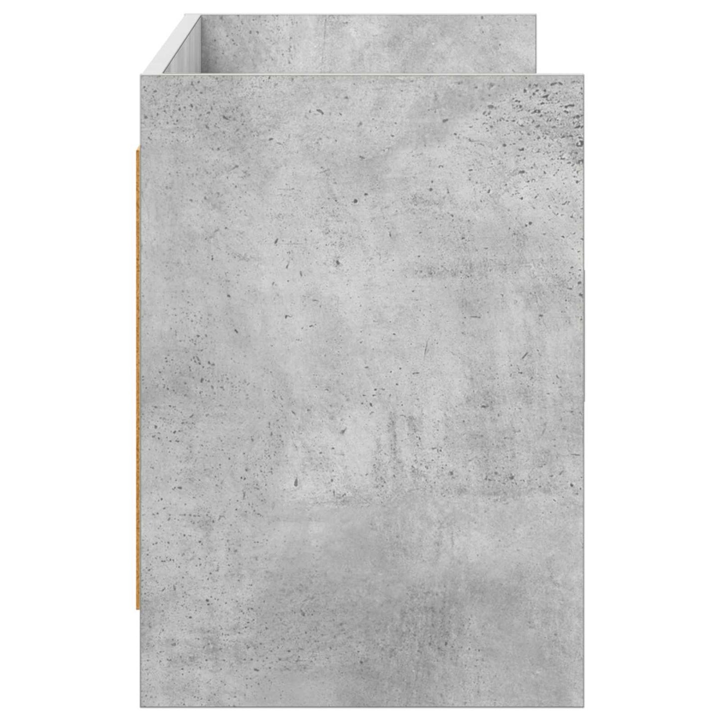 vidaXL TV Cabinet 130 x 33 x 47 cm Concrete Grey Engineered Wood