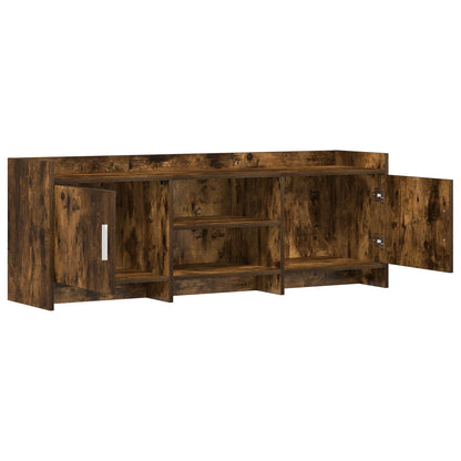 vidaXL TV Cabinet 130 x 33 x 47 cm Smoked Oak Engineered Wood