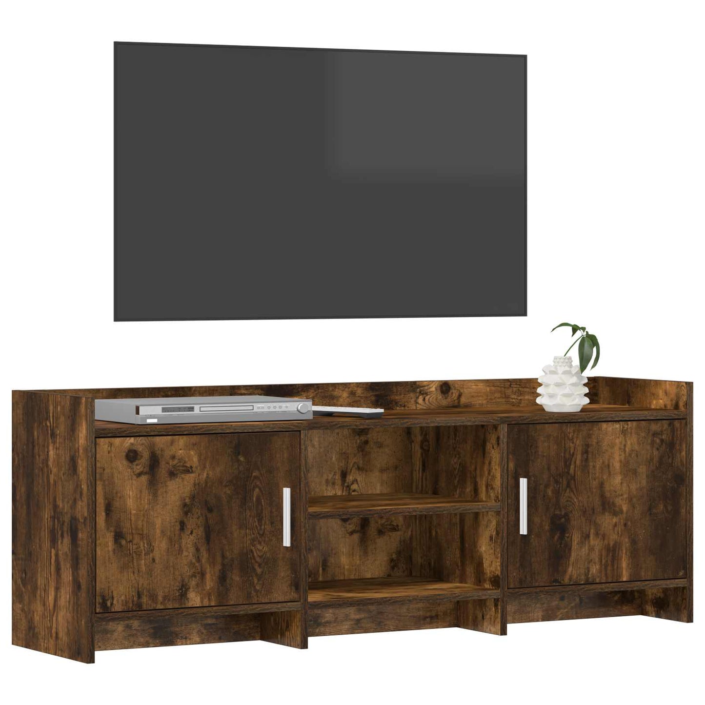 vidaXL TV Cabinet 130 x 33 x 47 cm Smoked Oak Engineered Wood
