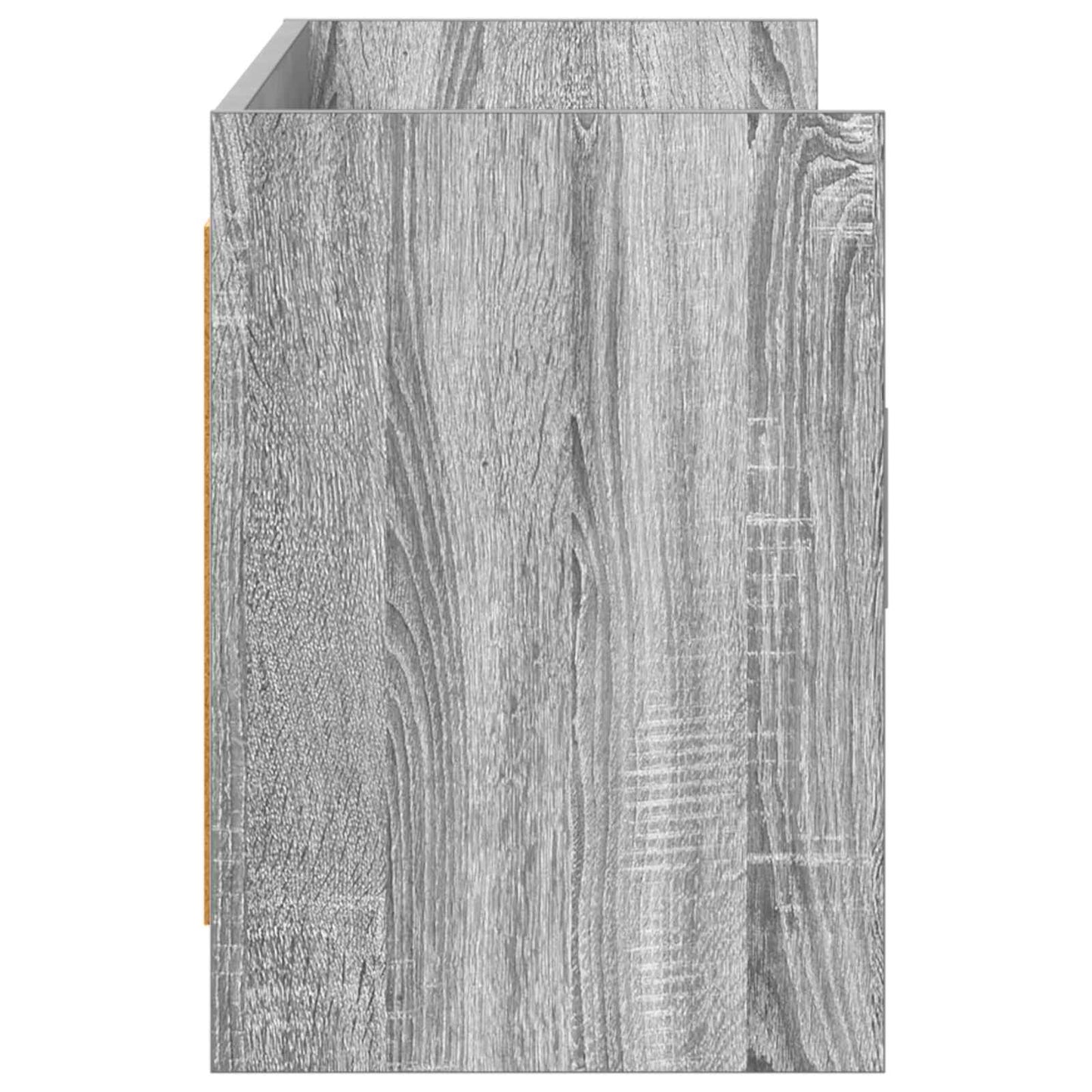 vidaXL TV Cabinet 130 x 33 x 47 cm Grey Sonoma Engineered Wood