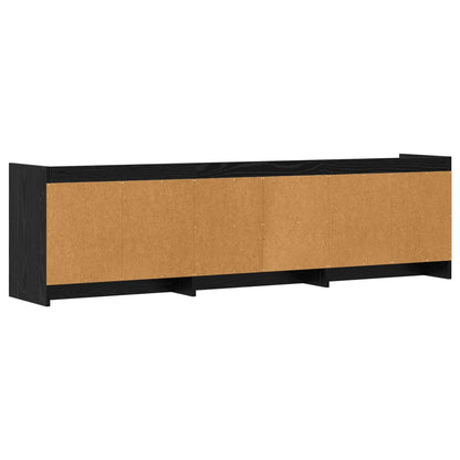 vidaXL TV Cabinet 168 x 33 x 47 cm Black Oak Engineered Wood