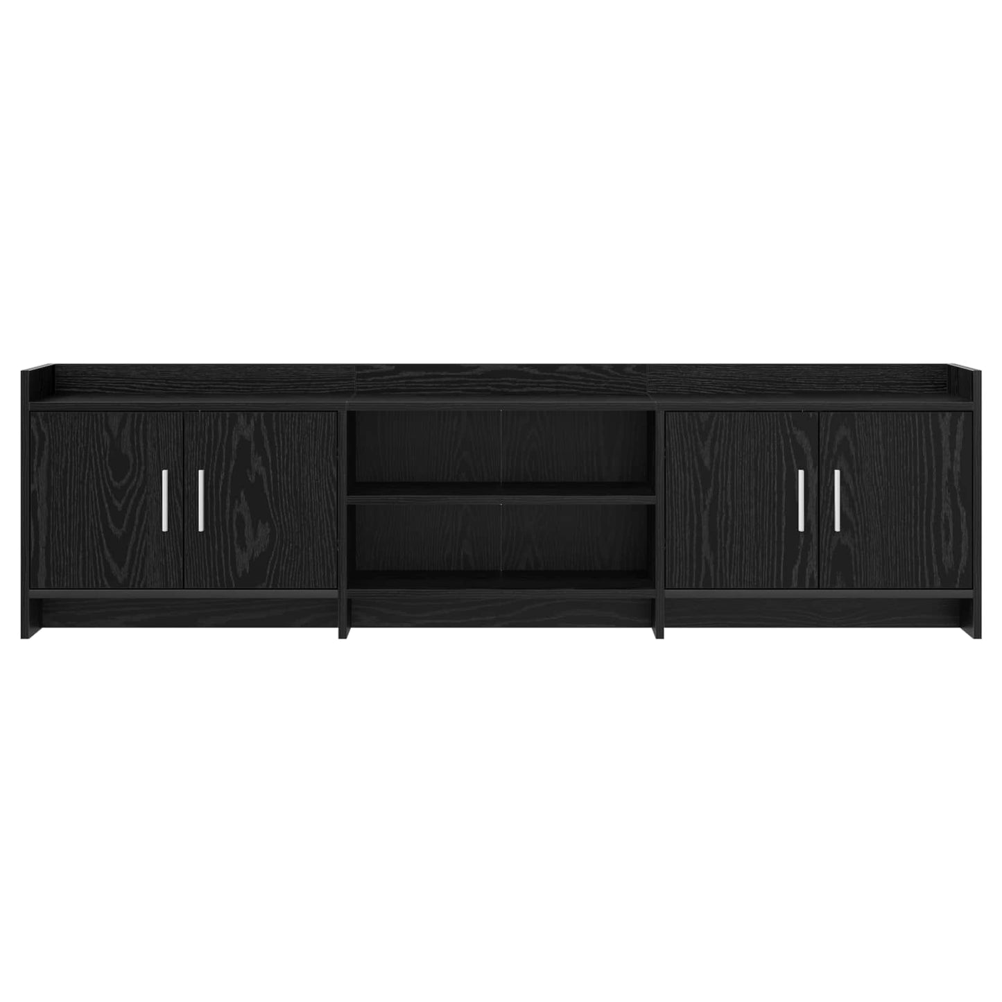 vidaXL TV Cabinet 168 x 33 x 47 cm Black Oak Engineered Wood