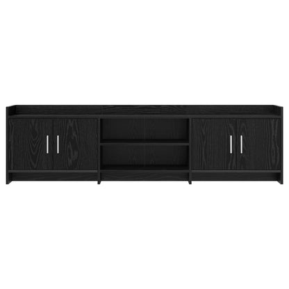 vidaXL TV Cabinet 168 x 33 x 47 cm Black Oak Engineered Wood