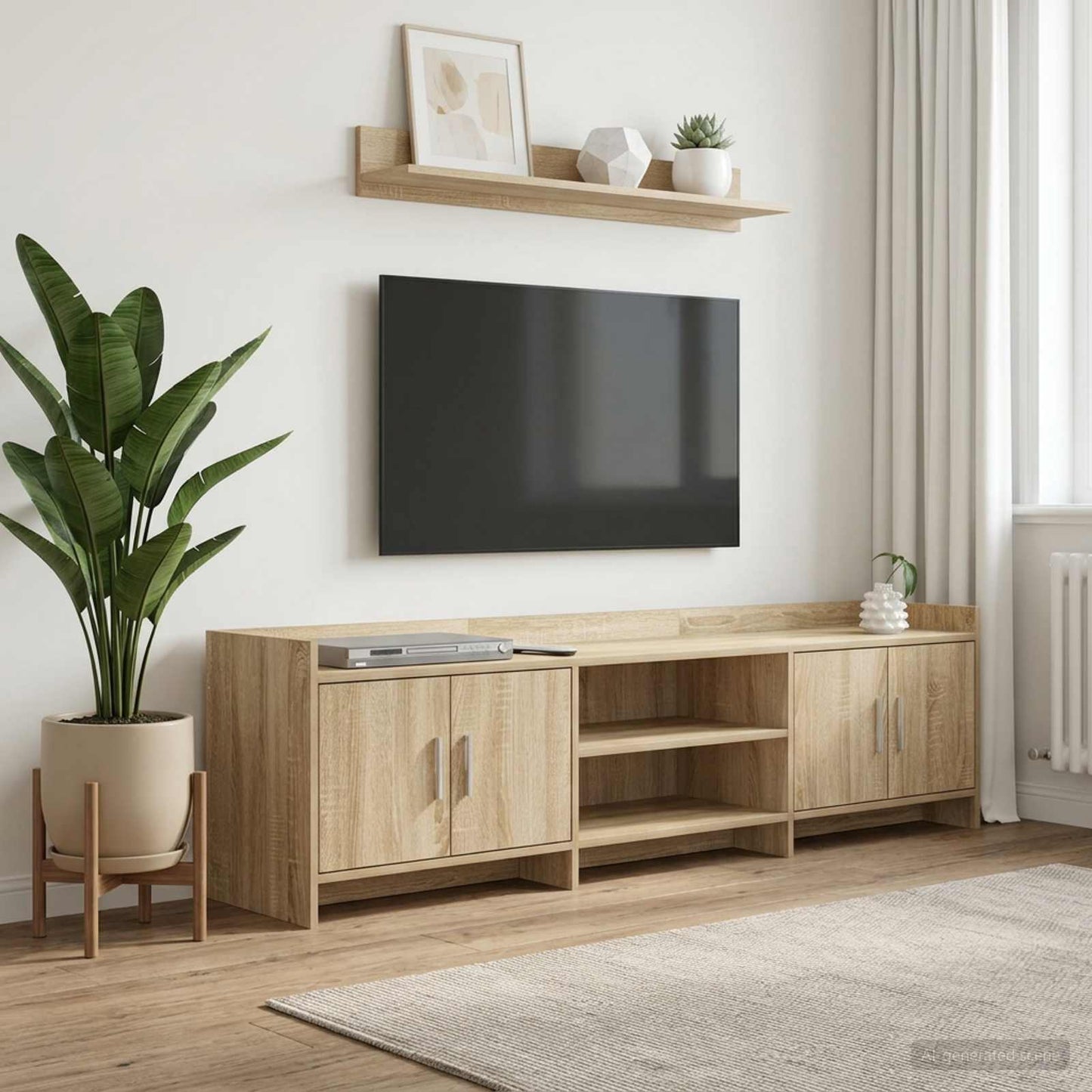 vidaXL TV Cabinet 168 x 33 x 47 cm Sonoma Oak Engineered Wood
