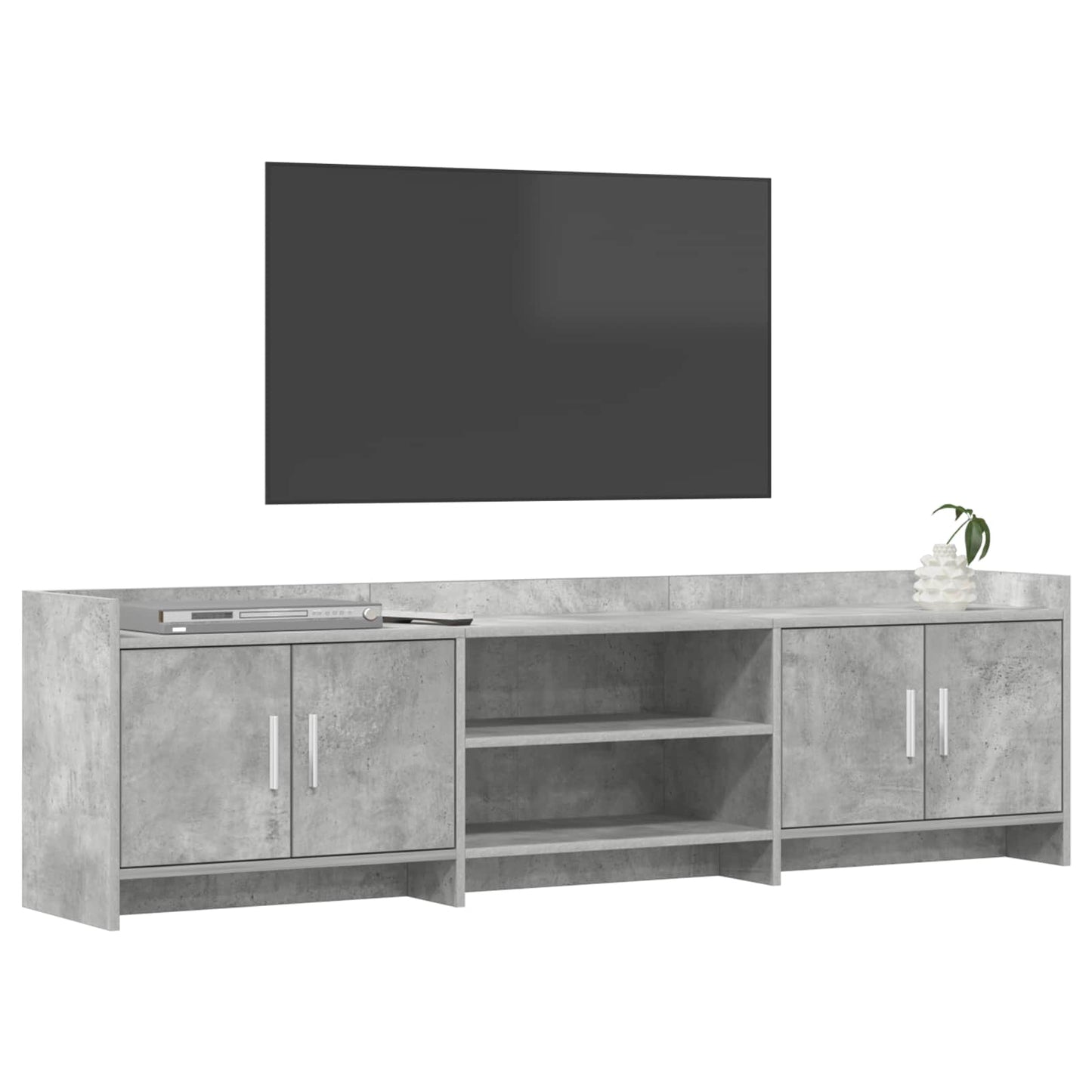 vidaXL TV Cabinet 168 x 33 x 47 cm Concrete Grey Engineered Wood