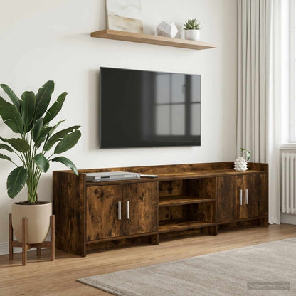 vidaXL TV Cabinet 168 x 33 x 47 cm Smoked Oak Engineered Wood