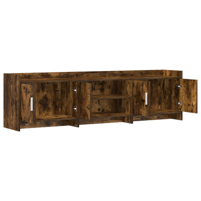 vidaXL TV Cabinet 168 x 33 x 47 cm Smoked Oak Engineered Wood