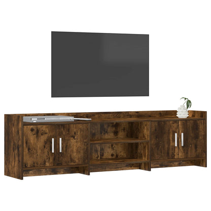 vidaXL TV Cabinet 168 x 33 x 47 cm Smoked Oak Engineered Wood