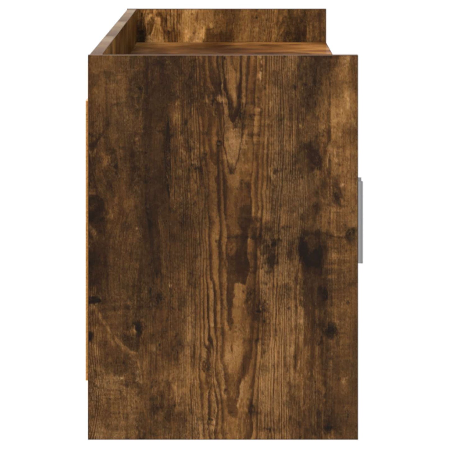 vidaXL TV Cabinet 168 x 33 x 47 cm Smoked Oak Engineered Wood