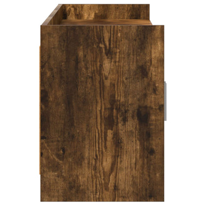 vidaXL TV Cabinet 168 x 33 x 47 cm Smoked Oak Engineered Wood
