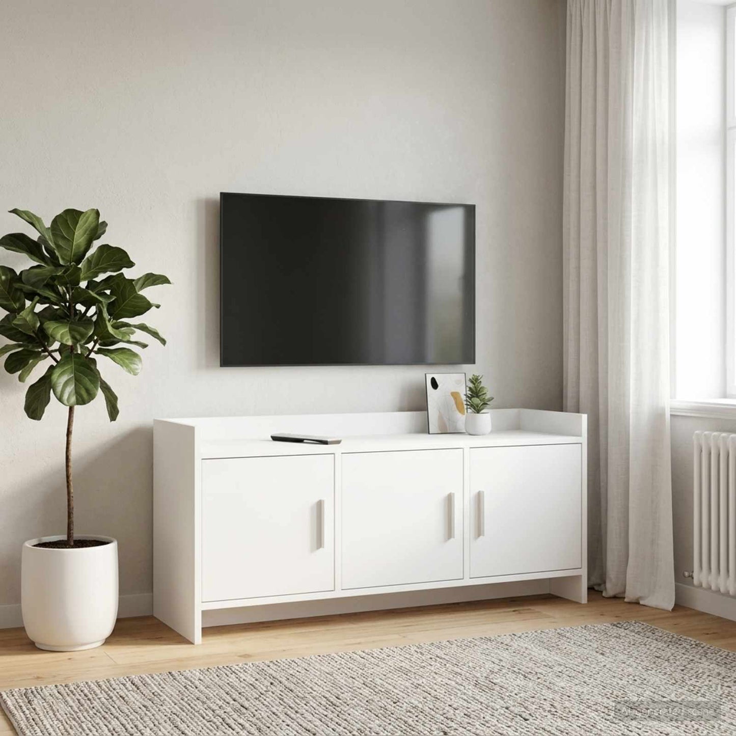 vidaXL TV Cabinet 102 x 33 x 47 cm White Engineered Wood