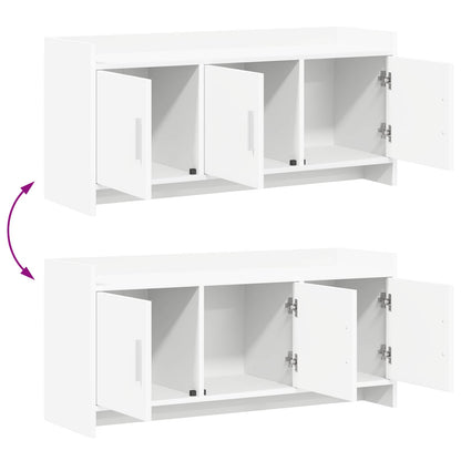 vidaXL TV Cabinet 102 x 33 x 47 cm White Engineered Wood