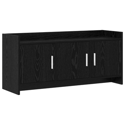 vidaXL TV Cabinet 102 x 33 x 47 cm Black Oak Engineered Wood