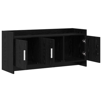 vidaXL TV Cabinet 102 x 33 x 47 cm Black Oak Engineered Wood