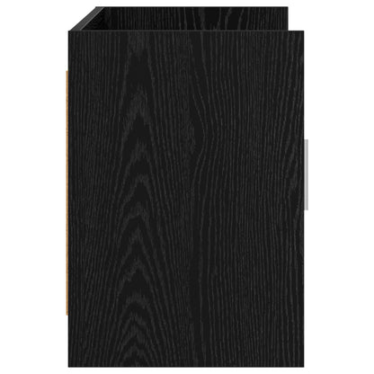 vidaXL TV Cabinet 102 x 33 x 47 cm Black Oak Engineered Wood