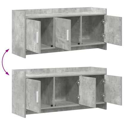 vidaXL TV Cabinet 102 x 33 x 47 cm Concrete Grey Engineered Wood