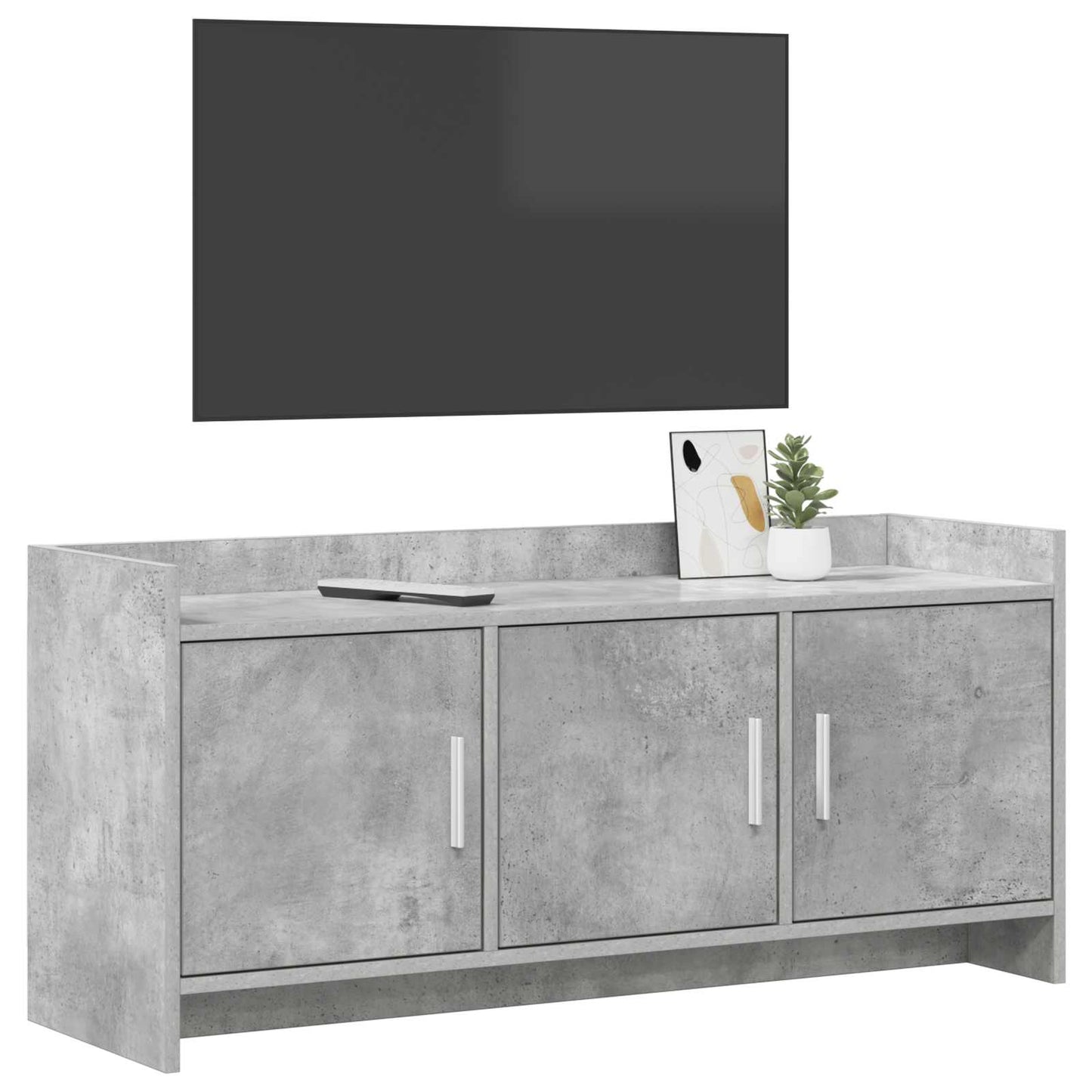 vidaXL TV Cabinet 102 x 33 x 47 cm Concrete Grey Engineered Wood