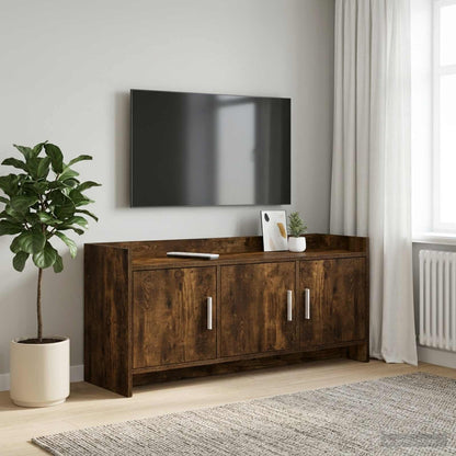 vidaXL TV Cabinet 102 x 33 x 47 cm Smoked Oak Engineered Wood