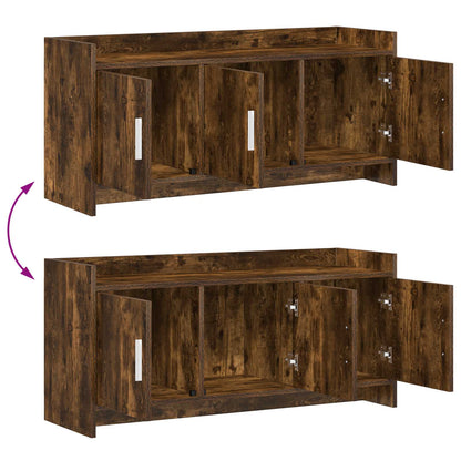 vidaXL TV Cabinet 102 x 33 x 47 cm Smoked Oak Engineered Wood