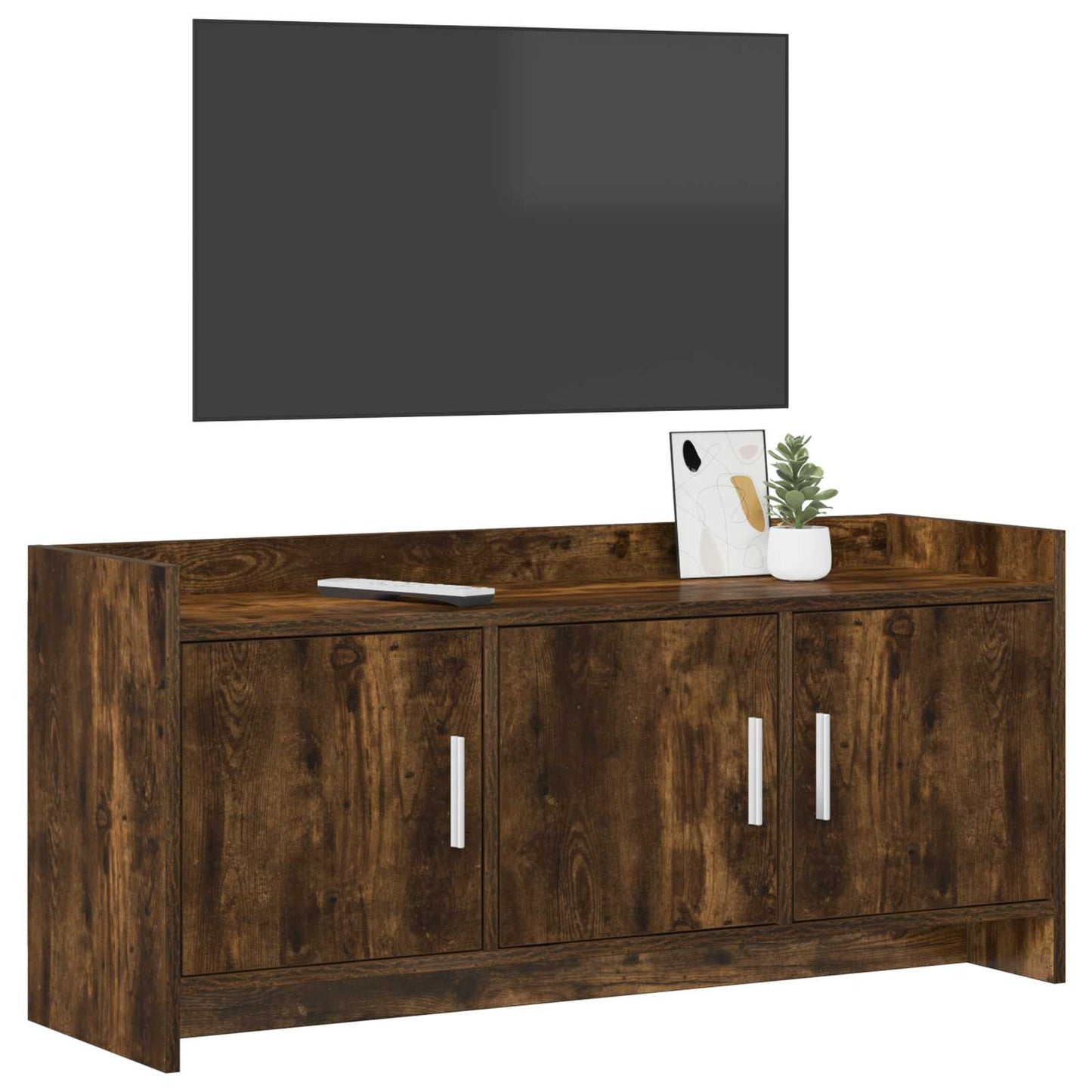 vidaXL TV Cabinet 102 x 33 x 47 cm Smoked Oak Engineered Wood