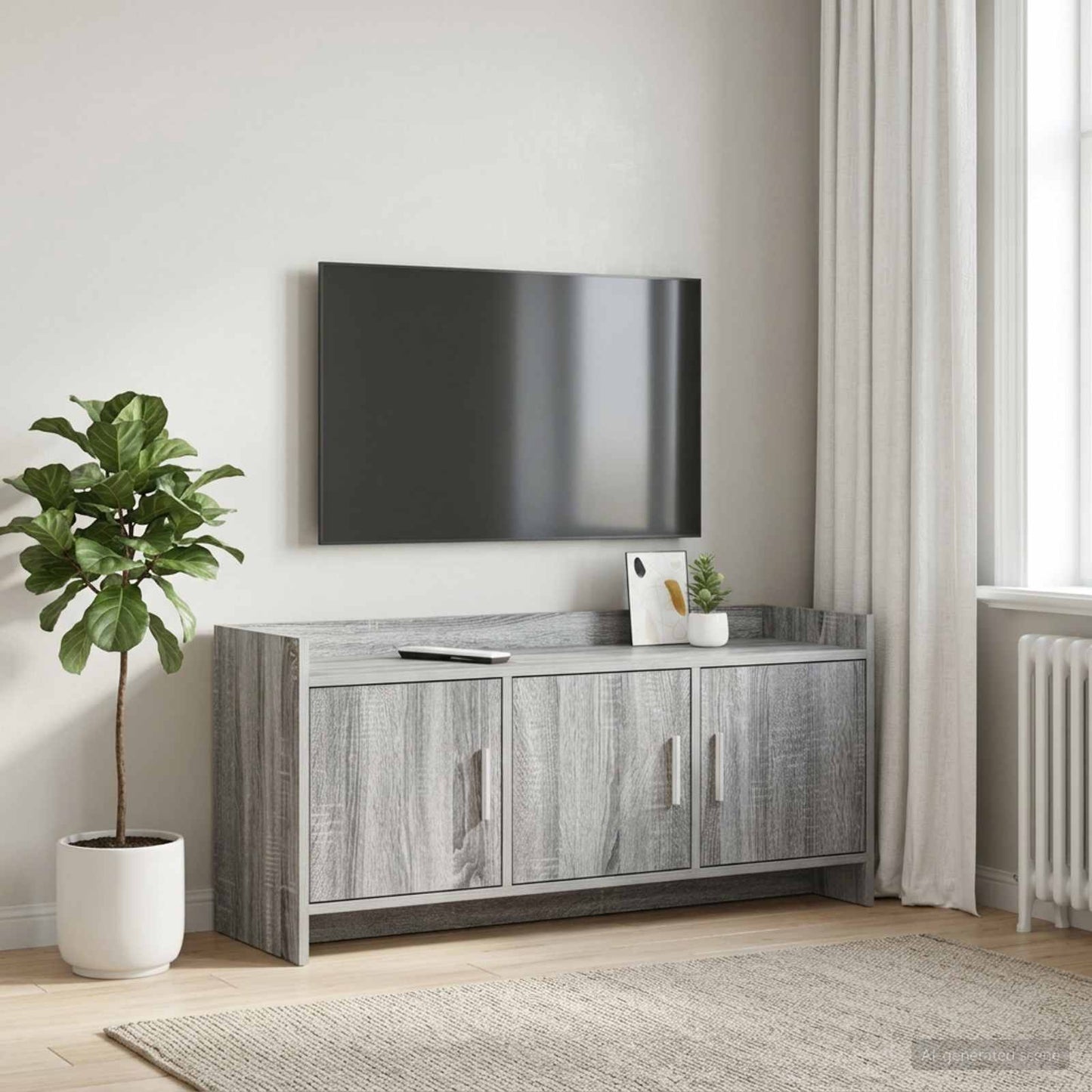 vidaXL TV Cabinet 102 x 33 x 47 cm Grey Sonoma Engineered Wood