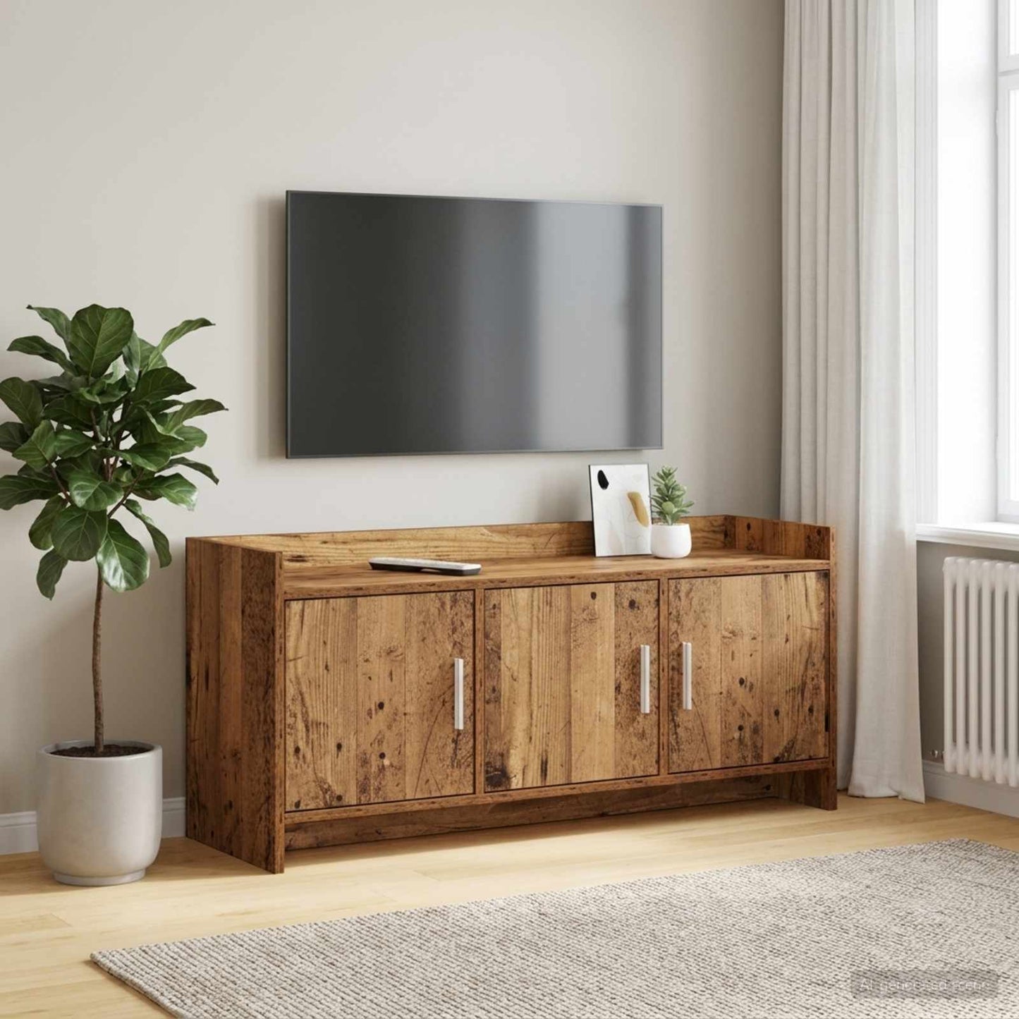 vidaXL TV Cabinet 102 x 33 x 47 cm Old Wood Engineered Wood