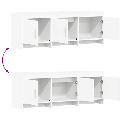 vidaXL TV Cabinet 130 x 33 x 47 cm White Engineered Wood