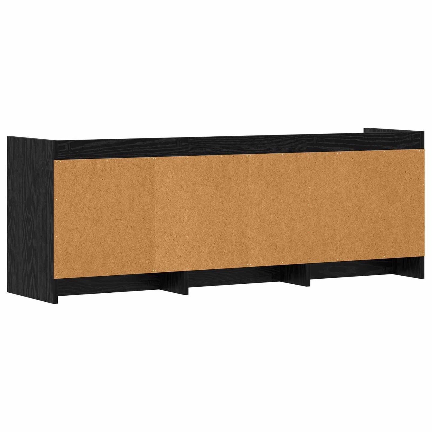 vidaXL TV Cabinet 130 x 33 x 47 cm Black Oak Engineered Wood
