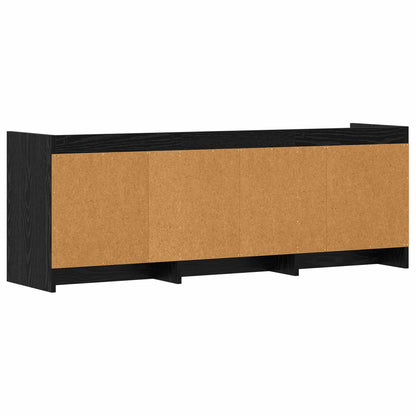 vidaXL TV Cabinet 130 x 33 x 47 cm Black Oak Engineered Wood
