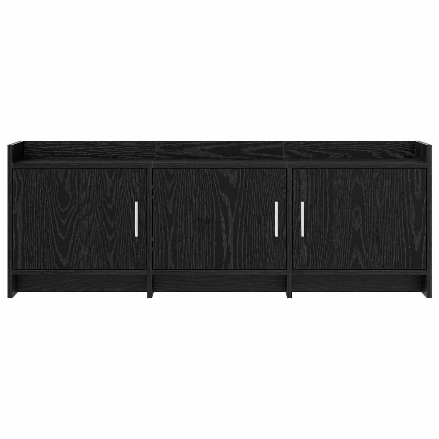 vidaXL TV Cabinet 130 x 33 x 47 cm Black Oak Engineered Wood