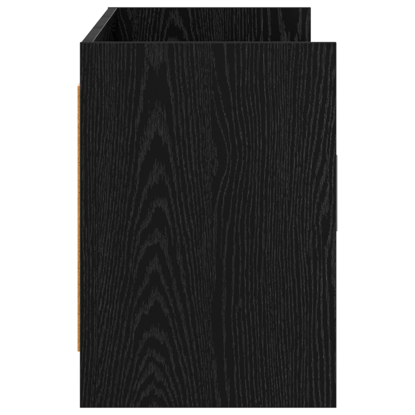 vidaXL TV Cabinet 130 x 33 x 47 cm Black Oak Engineered Wood