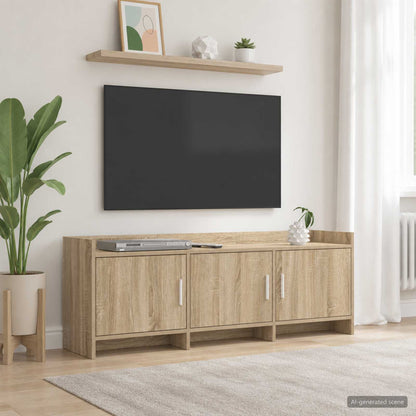 vidaXL TV Cabinet 130 x 33 x 47 cm Sonoma Oak Engineered Wood