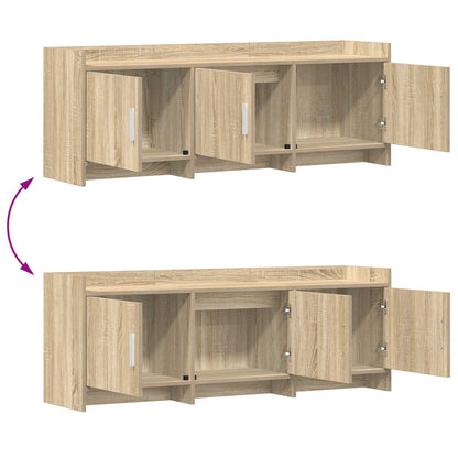 vidaXL TV Cabinet 130 x 33 x 47 cm Sonoma Oak Engineered Wood