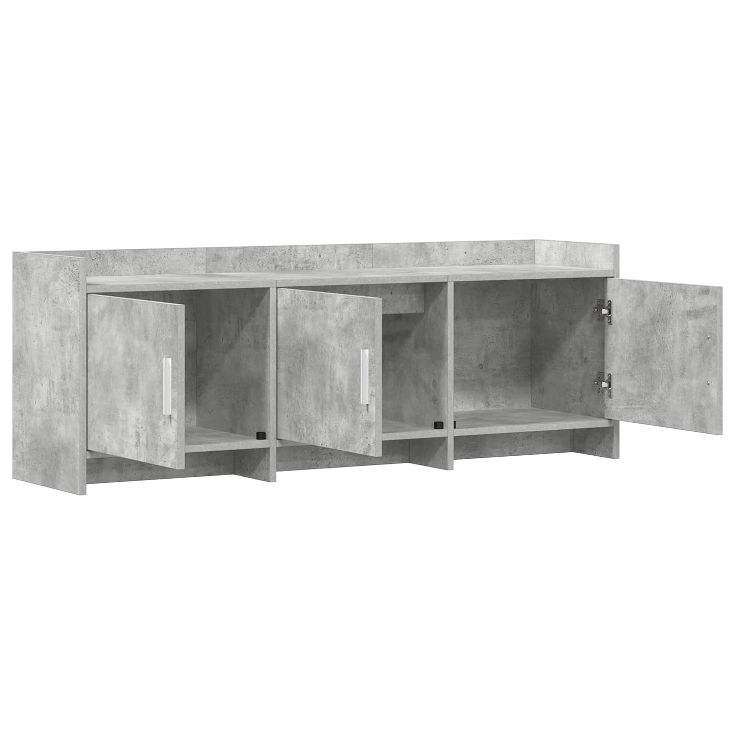 vidaXL TV Cabinet 130 x 33 x 47 cm Concrete Grey Engineered Wood