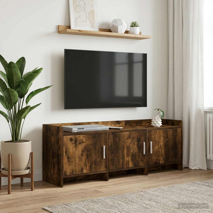 vidaXL TV Cabinet 130 x 33 x 47 cm Smoked Oak Engineered Wood