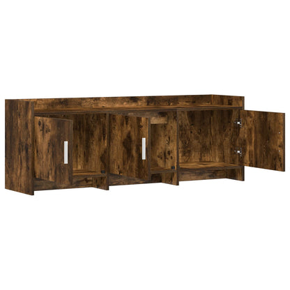 vidaXL TV Cabinet 130 x 33 x 47 cm Smoked Oak Engineered Wood