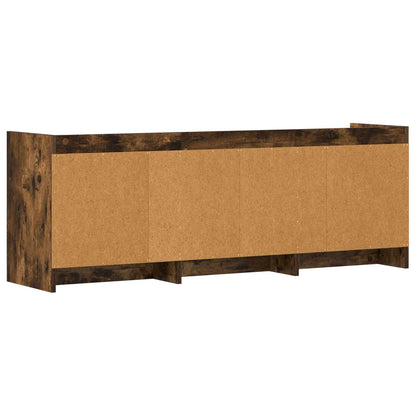 vidaXL TV Cabinet 130 x 33 x 47 cm Smoked Oak Engineered Wood