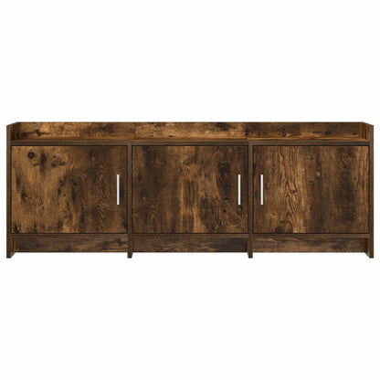 vidaXL TV Cabinet 130 x 33 x 47 cm Smoked Oak Engineered Wood