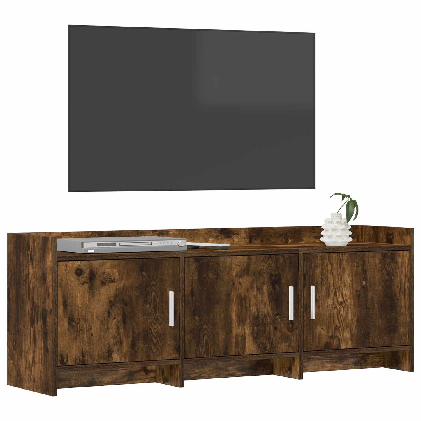 vidaXL TV Cabinet 130 x 33 x 47 cm Smoked Oak Engineered Wood