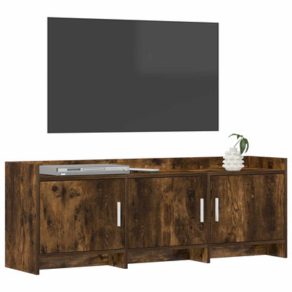 vidaXL TV Cabinet 130 x 33 x 47 cm Smoked Oak Engineered Wood