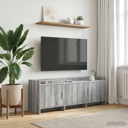 vidaXL TV Cabinet 130 x 33 x 47 cm Grey Sonoma Engineered Wood