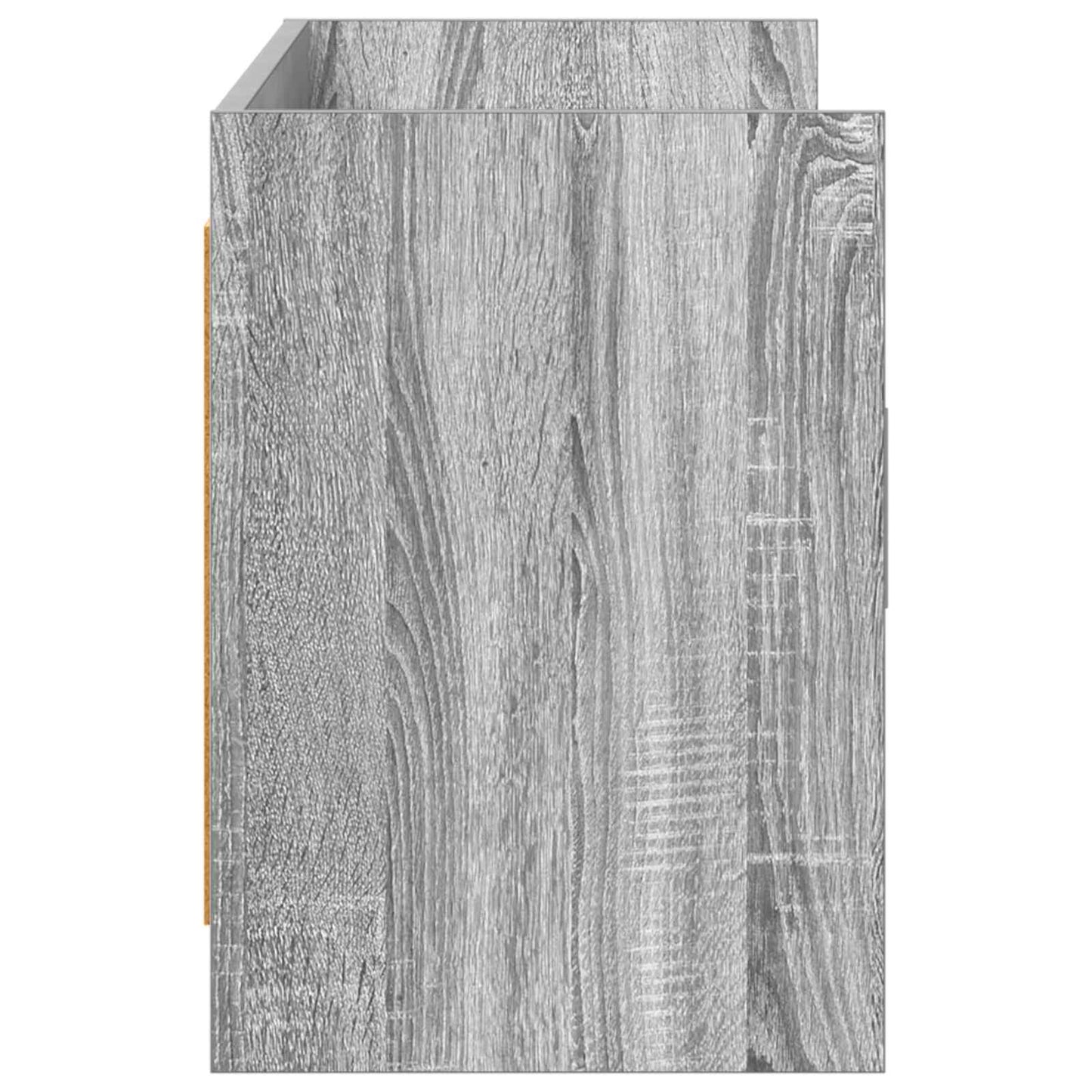 vidaXL TV Cabinet 130 x 33 x 47 cm Grey Sonoma Engineered Wood
