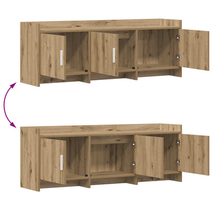 vidaXL TV Cabinet 130 x 33 x 47 cm Artisan Oak Engineered Wood