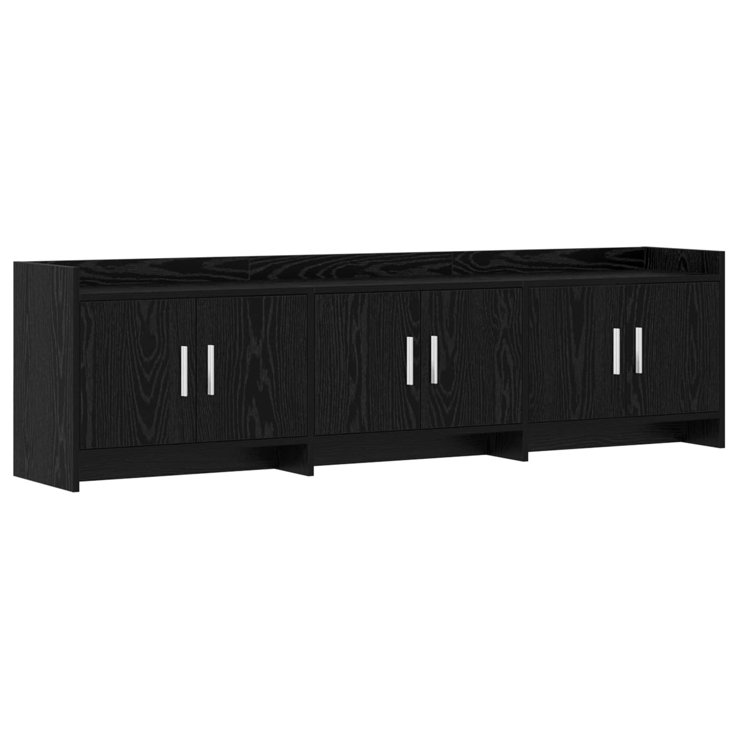 vidaXL TV Cabinet 168 x 33 x 47 cm Black Oak Engineered Wood