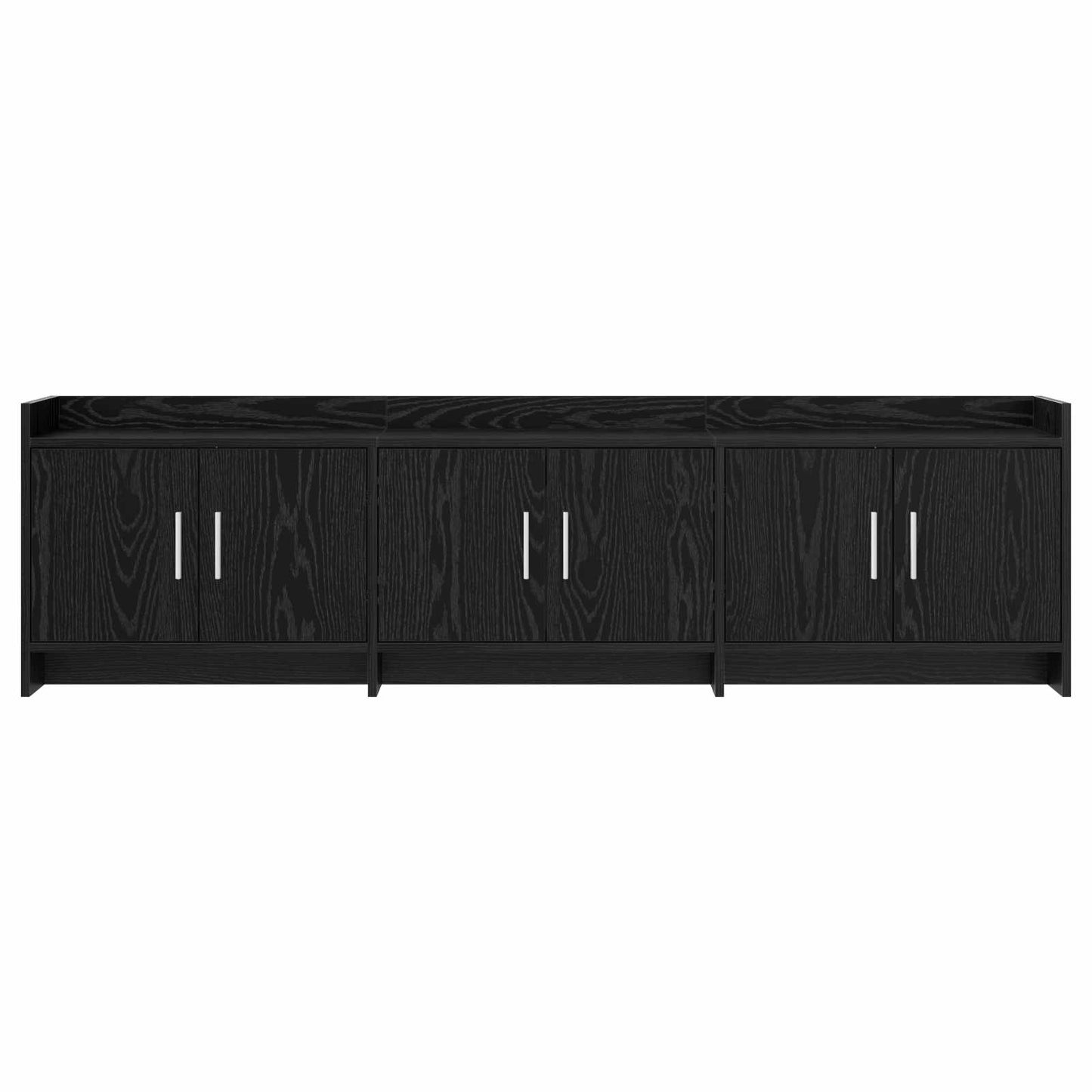 vidaXL TV Cabinet 168 x 33 x 47 cm Black Oak Engineered Wood