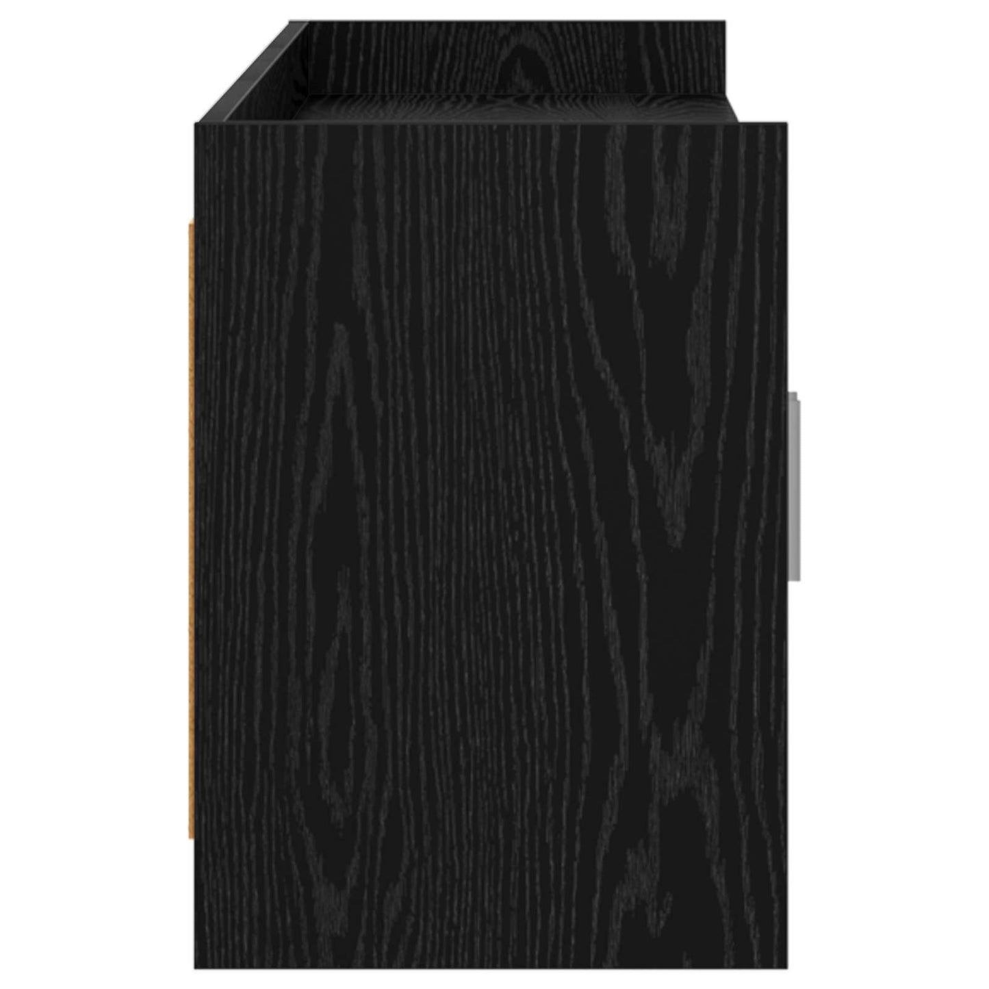 vidaXL TV Cabinet 168 x 33 x 47 cm Black Oak Engineered Wood