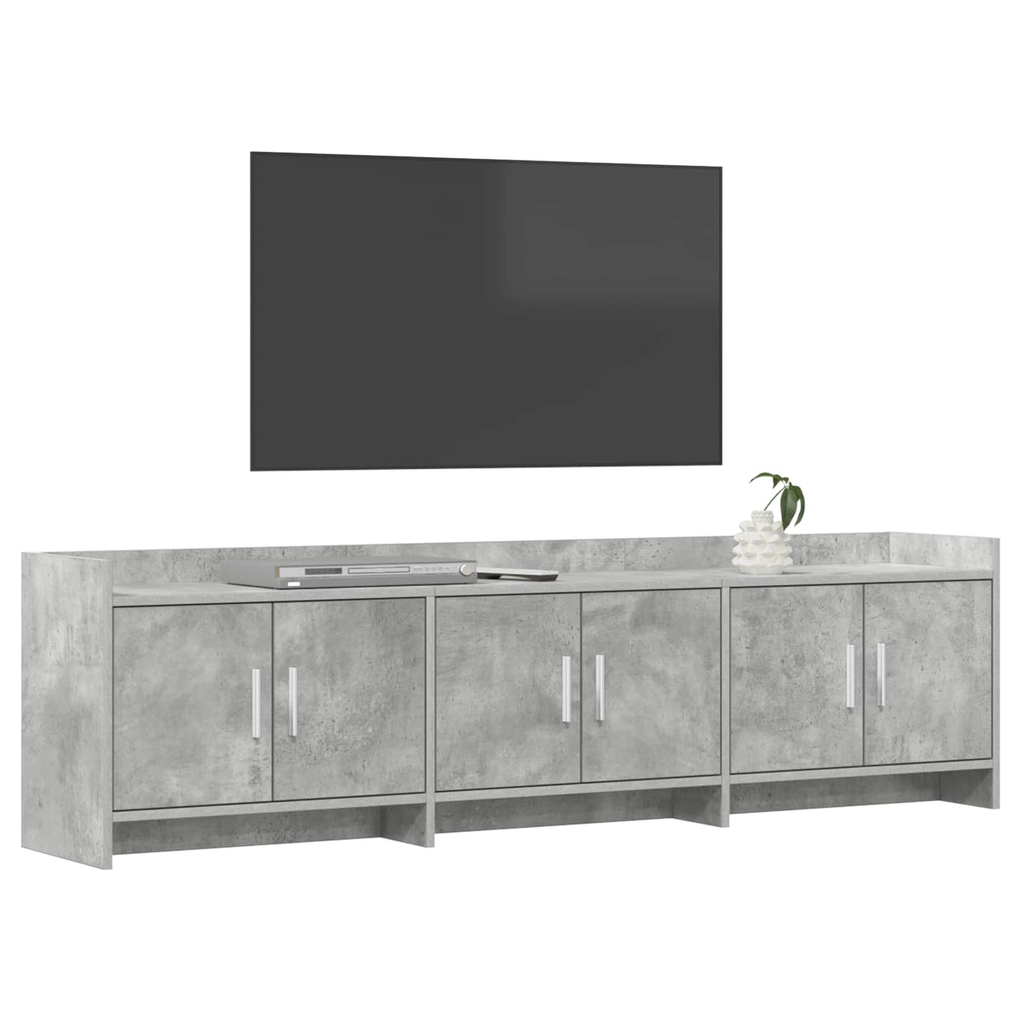 vidaXL TV Cabinet 168 x 33 x 47 cm Concrete Grey Engineered Wood