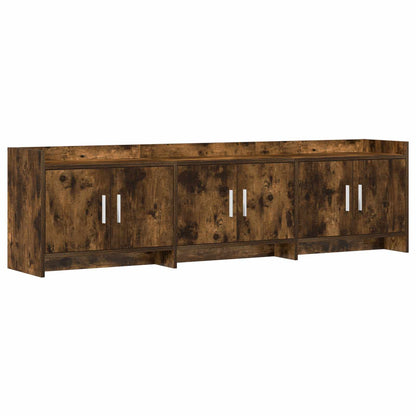 vidaXL TV Cabinet 168 x 33 x 47 cm Smoked Oak Engineered Wood